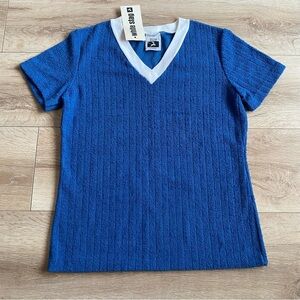 NWT Vintage White Stag T-shirt towel like material V neck small Canada